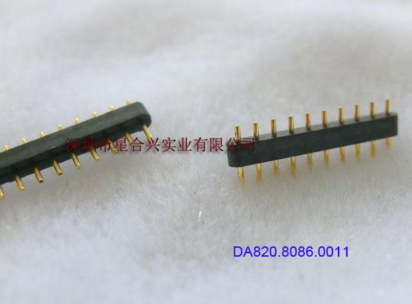 1.1mm - 10PIN 0.3x3.85mm180度圓形排針